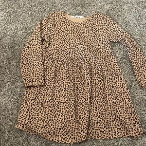 Kids size 5/6 H&M cheetah long sleeve dress